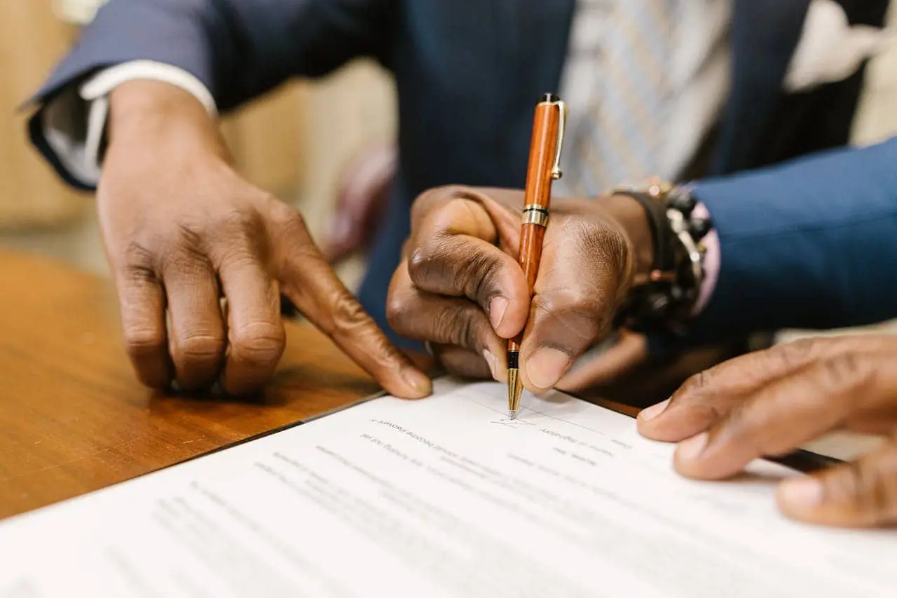 Persons signing forms